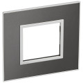 Plaque de finition arteor 2 modules carre 1 poste noir
