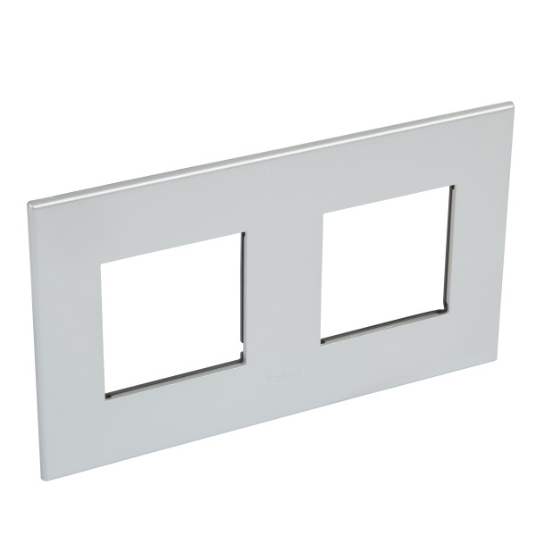 Plaque de finition arteor 2x2 modules carre arteor soft alu