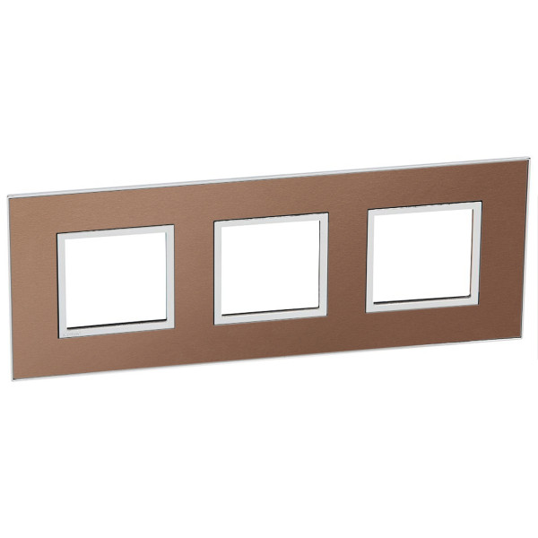 Plaque de finition arteor 3x2 modules arteor carre rose champagne