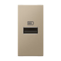 Chargeur 1 module 1 prise usb type a 15w champagne