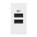 Chargeur 1 module 2 prises usb type a 15w blanc