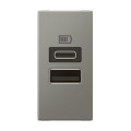 Chargeur 1 module 2 prises usb type a et type c 15w magnesium