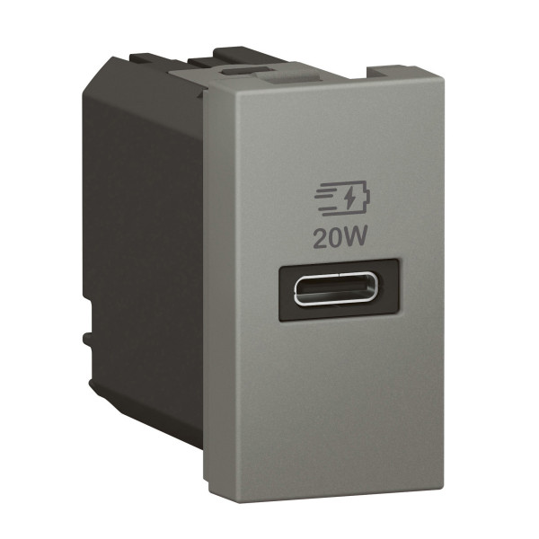 Chargeur 1 module 1 prise usb type c 20w magnesium power delivery
