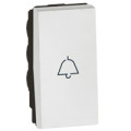 Bouton poussoir sonnerie 6a 1 module arteor carre blanc 