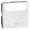 Interrupteur vv temoin porte-etiquette 10ax 2 modules arteor carre blanc 