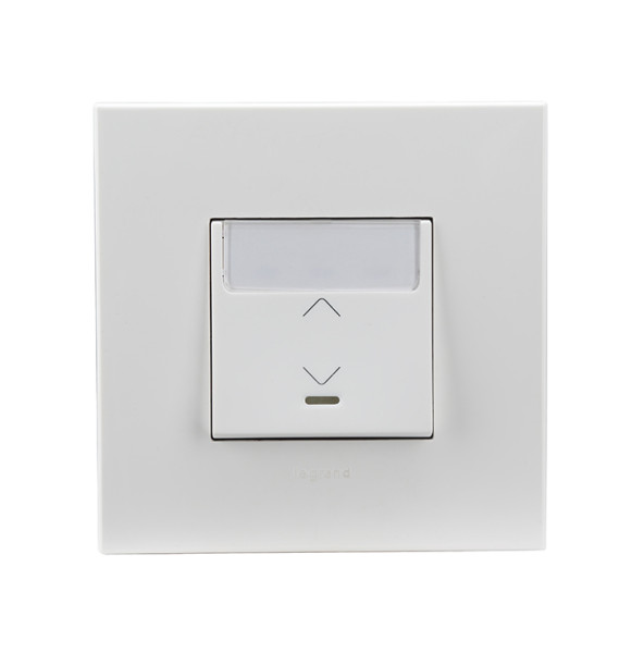 Interrupteur vv temoin porte-etiquette 10ax 2 modules arteor carre blanc 