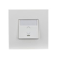 Interrupteur vv temoin porte-etiquette 10ax 2 modules arteor carre blanc 