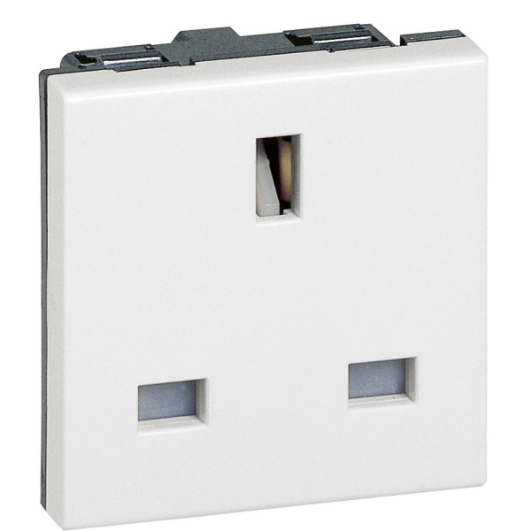 Prise de courant 2p+t 13a standard bs arteor carre blanc 