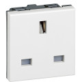 Prise de courant 2p+t 13a standard bs arteor carre blanc 