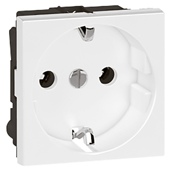 Prise de courant 2p+t 16a standard schuko arteor carre blanc 