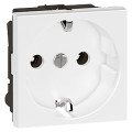 Prise de courant 2p+t 16a standard schuko arteor carre blanc 