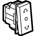 Curtain switch 1 module center off arteor carre blanc