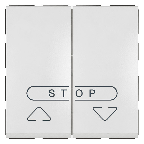 Double push for electric shutter squar e white