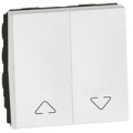 Double switch for electric shutter squ are white