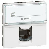 Prise rj45 categorie 6 ftp 2 modules arteor carre blanc 
