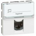 Prise rj45 categorie 6 ftp 2 modules arteor carre blanc 