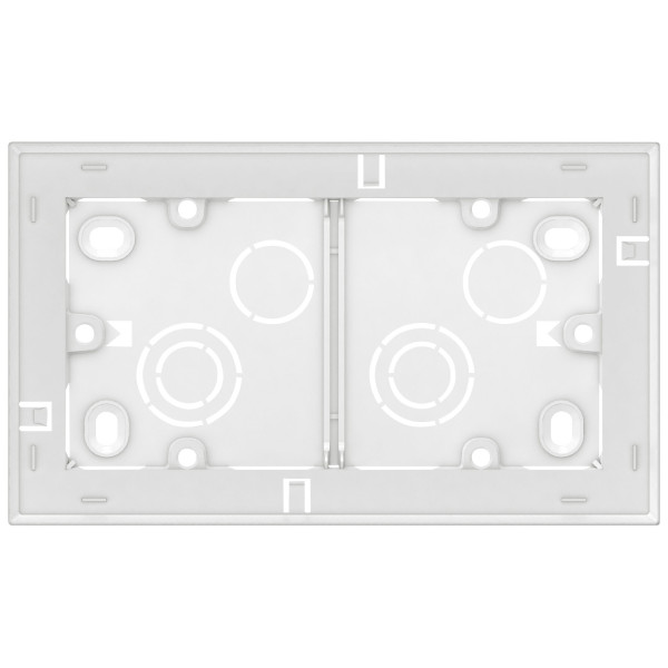 Surface box 4 modules f/b bs inde horiz/vertwh ite