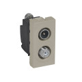 Prise tv sat 1 module champagne
