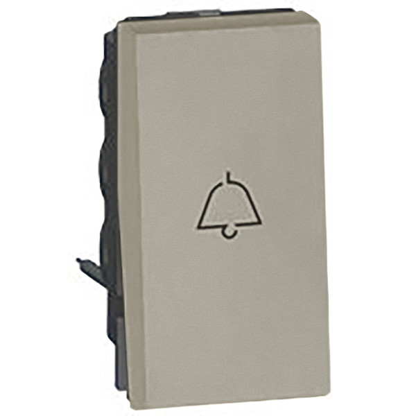 6a 1 way bell push 1 module arteor carre champagne