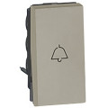 6a 1 way bell push 1 module arteor carre champagne