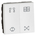 Double switch for curtain 2 modules with icons sq w