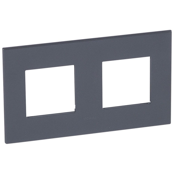 Plaque de finition arteor 2x2 modules carre graphite 