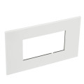 Plaque de finition arteor 4 modules carre blanc 
