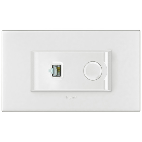 Plaque de finition arteor 4 modules carre blanc 