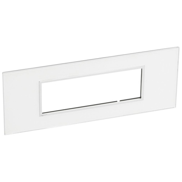 Plaque de finition arteor 6 modules carre mirror white 