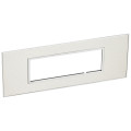 Plaque de finition arteor 6 modules carre stainless steel 