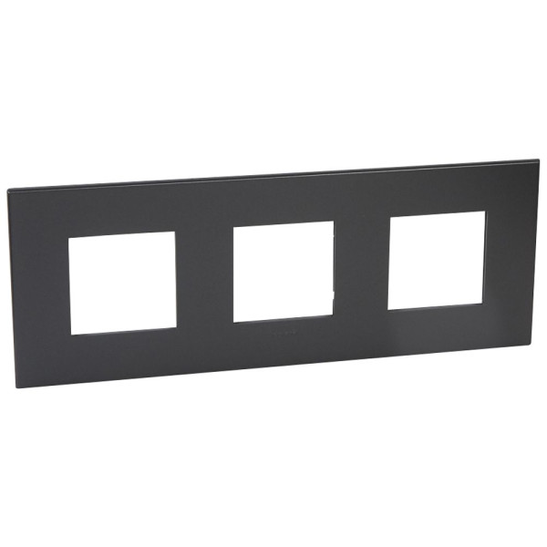 Plaque de finition arteor 3x2 modules carre graphite 