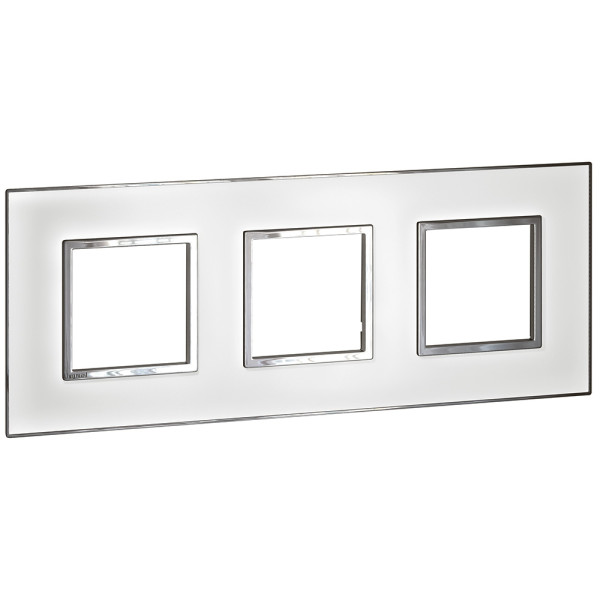 Plaque de finition arteor 3x2 modules carre mirror white 