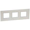 Plaque de finition arteor 3x2 modules carre stainless steel 