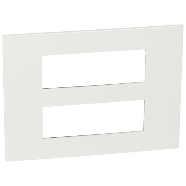 Plaque de finition 2x6 modules horizontal mounting squarewh ite
