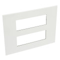 Plaque de finition 2x6 modules horizontal mounting squarewh ite