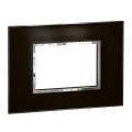Plaque de finition 3 mod (2" x 4") arteor carre mirror blac k