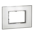 Plaque de finition 3 mod (2" x 4") arteor carre mirror blanc