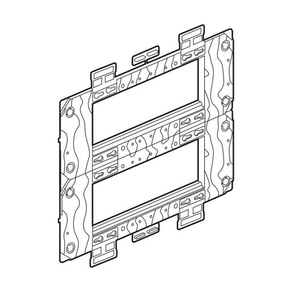 Frame 2*6 modules horizontal fixation a vis f/ b schuko bs