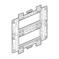 Frame 2*6 modules horizontal fixation a vis f/ b schuko bs