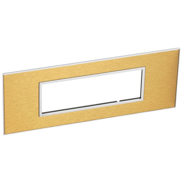 Plaque de finition arteor 6 carre module gold brass 