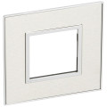 Plaque de finition 2 arteor carre mod fb-sch acier inoxydable