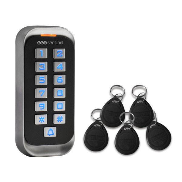 Clavier de codage avec 5 badges - codeaccess rfid SCS Sentinel