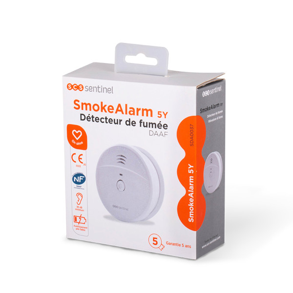Détecteur de fumée CE NF Smokealarm 5 ans