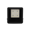 Lumos asym projecteur asym 50w 3000k 40°x90° plat noir ip65 5ans