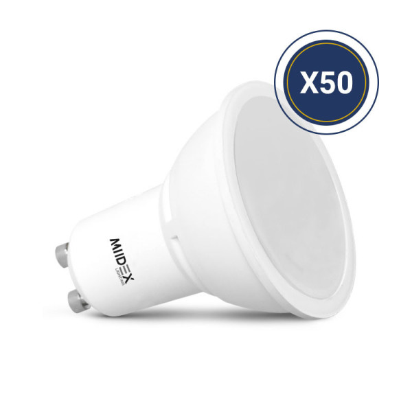 Led 6w gu10 4000k 120° boite pack de 50