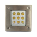 Etna carre spot encastrable sol 9w 4000k ip67 inox 316l