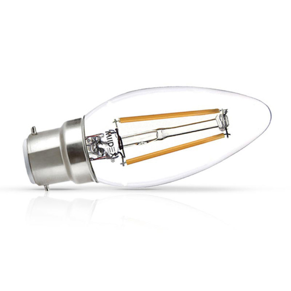 Led fil cob flamme b22 4w 2700k clr boite
