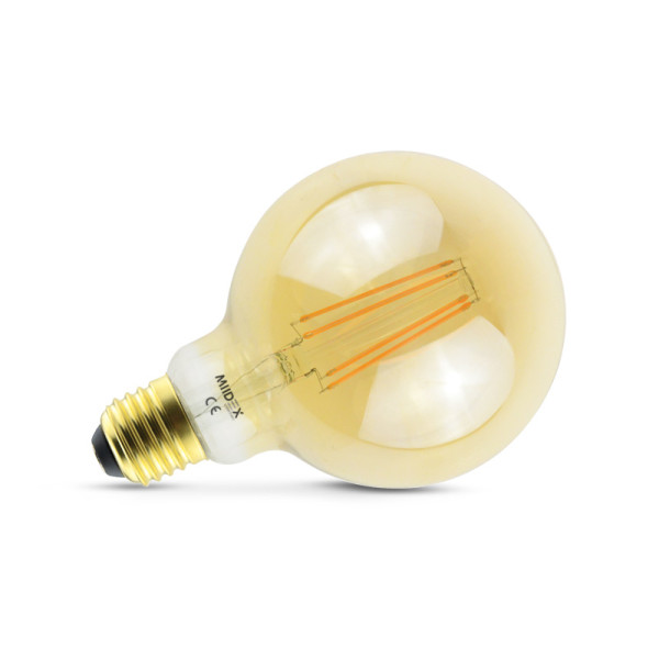 Led fil cob globe g95 e27 8w 2700k golden boite