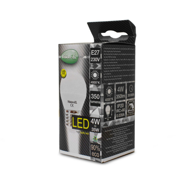 Led 4w g45 bulb e27 4000k depoli boite