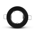 Collerette support de spot diam 78mm noir fixe